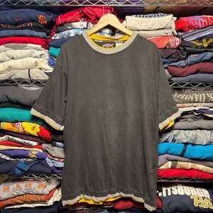 Vintage 212 NYC Tanglewood Corp Triple Layered T-Shirt Size L Faded Black